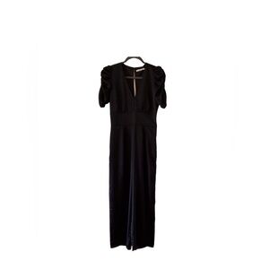 Abercrombie & Fitch Black Wide leg Satin Jumpsuit NWT
